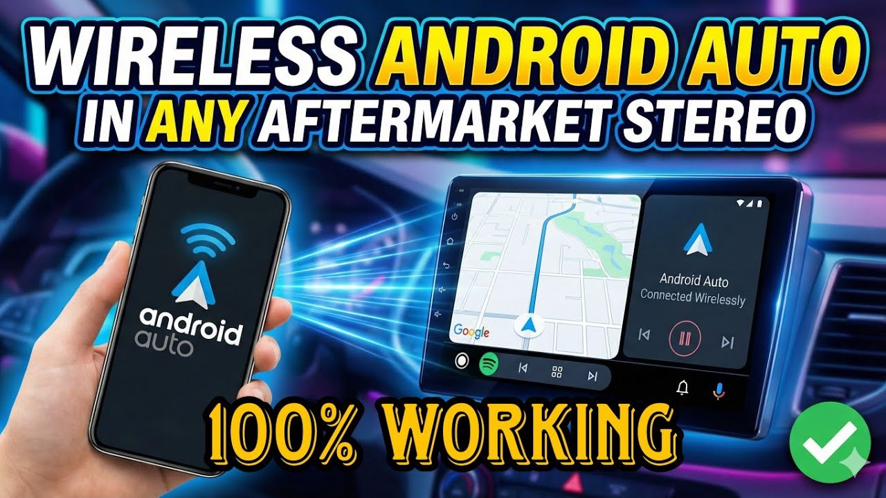 ❗️Connect 🛜 Wireless Android Auto in any aftermarket stereo❗️ Connect wireless ✔️💯 Working‼️ 🚫Fake❌️