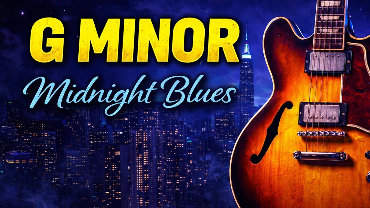 Midnight Blues Backing Track in G Minor | 12 Bar Blues | Backing Track For Guitar