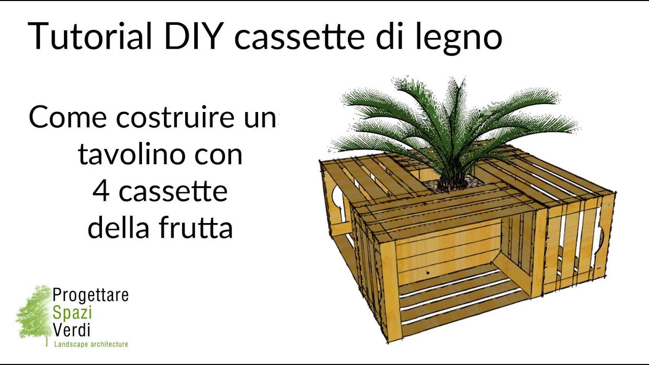 TUTORIAL FAI DA TE TAVOLINO CON CASSETTE DELLA FRUTTA: come riciclare 4 cassette di legno