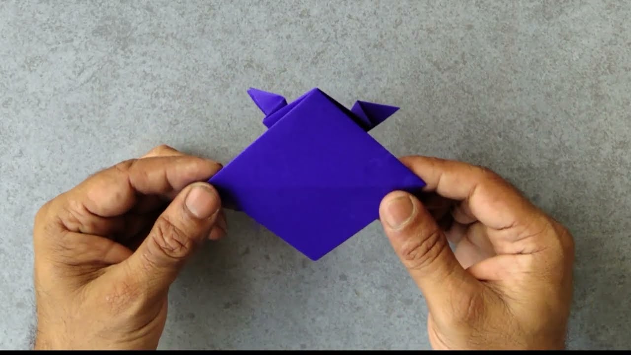 പേപ്പർ തവള |  നിങ്ങൾക്കറിയാമോ ഉണ്ടാക്കാൻ Jumping Frog #craftideas #diy #origami #papercraft