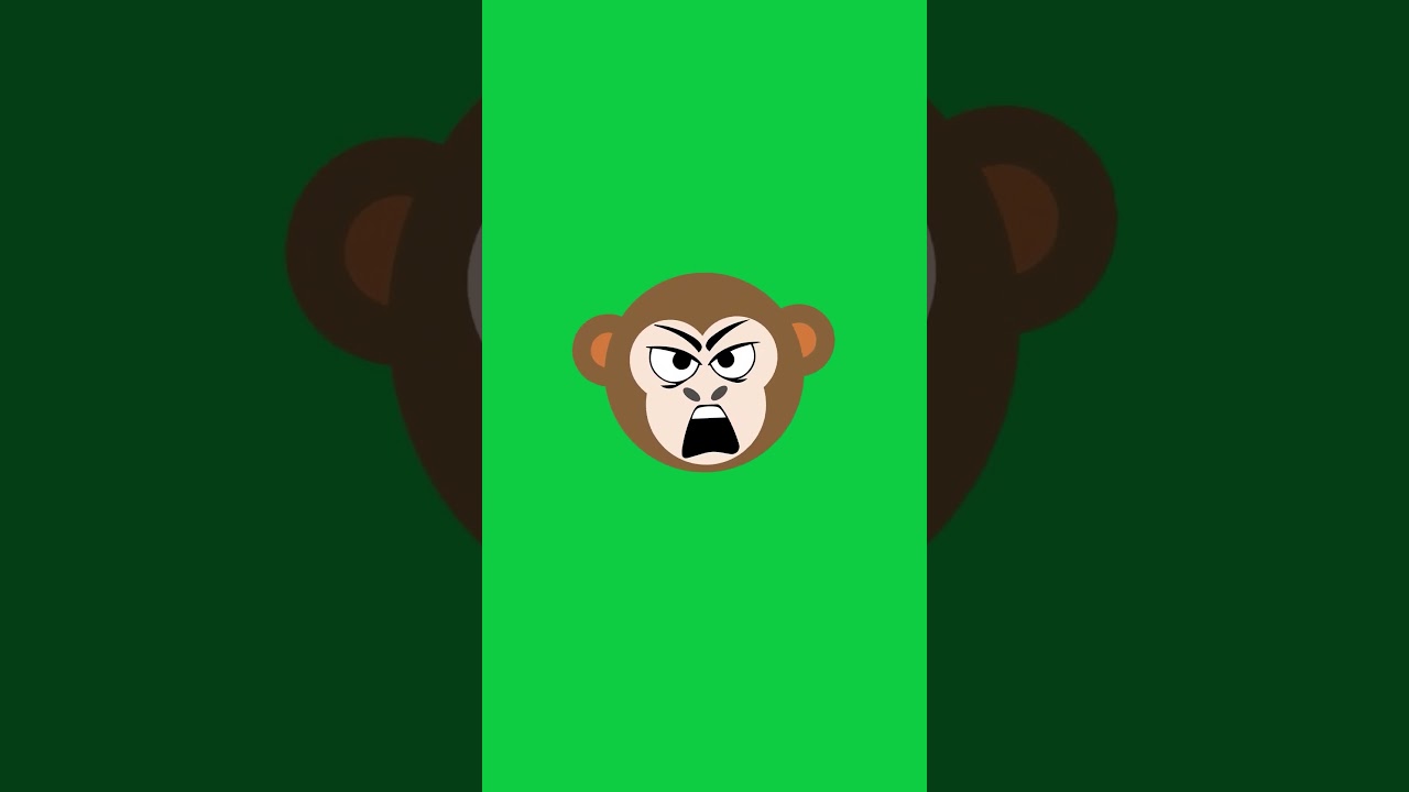 Censored Monkey Bleeps Green Screen Motion Graphics 4K 30fps Copyright Free