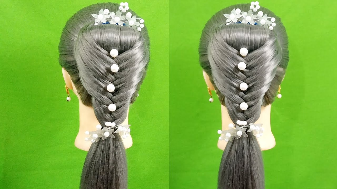 Saree Hairstyle For Long Hair |Daily Hairstyle For Long Hair Indian |Best Hairstyle For Lahanga.