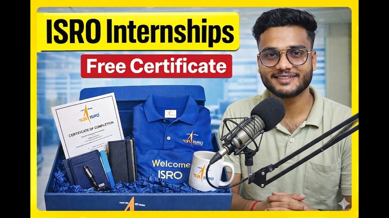 ISRO Internship 2026 🔥 Free Certificate + Welcome Kit | Apply Now! | #ISROInternship | #isro