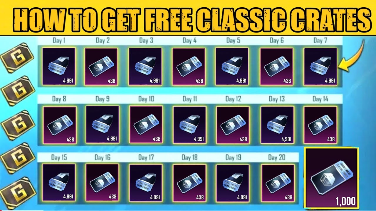 How To Get 1,000 Free Classic Crates | Best Tips And Tricks For Classic Crates | BGMI
