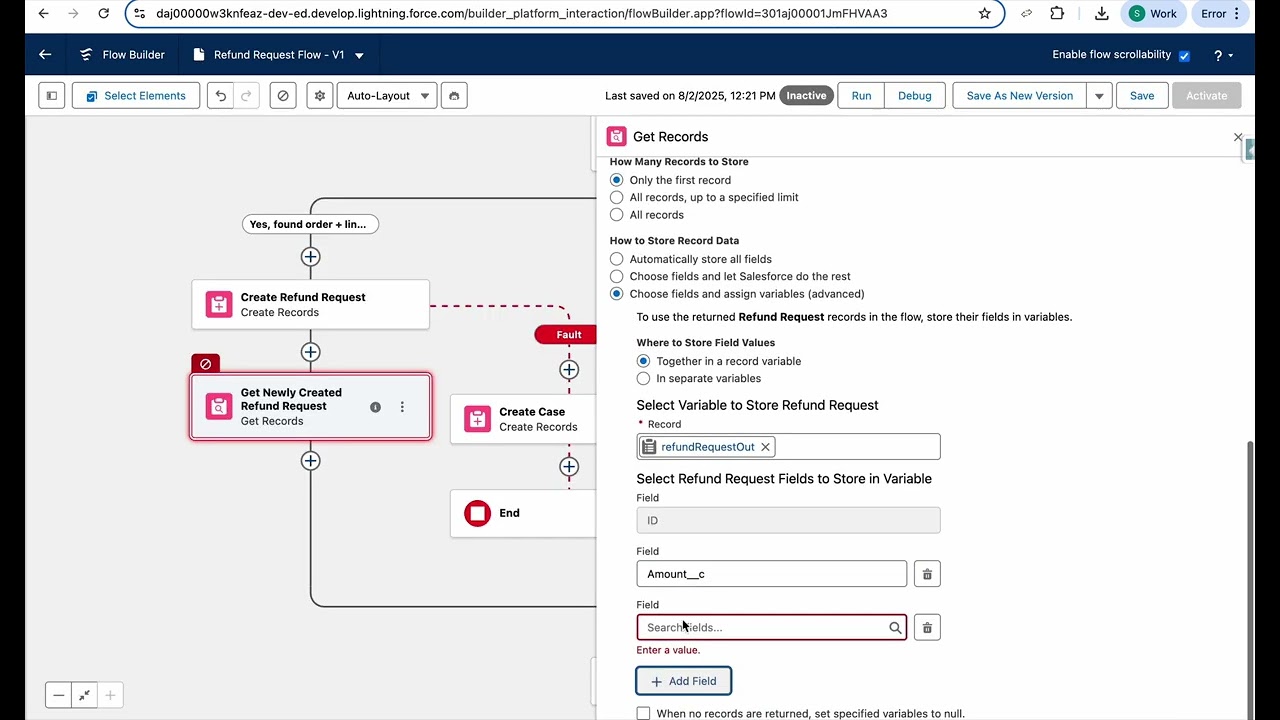 Superbadge : Advanced flow for Agentforce Challenge 3
