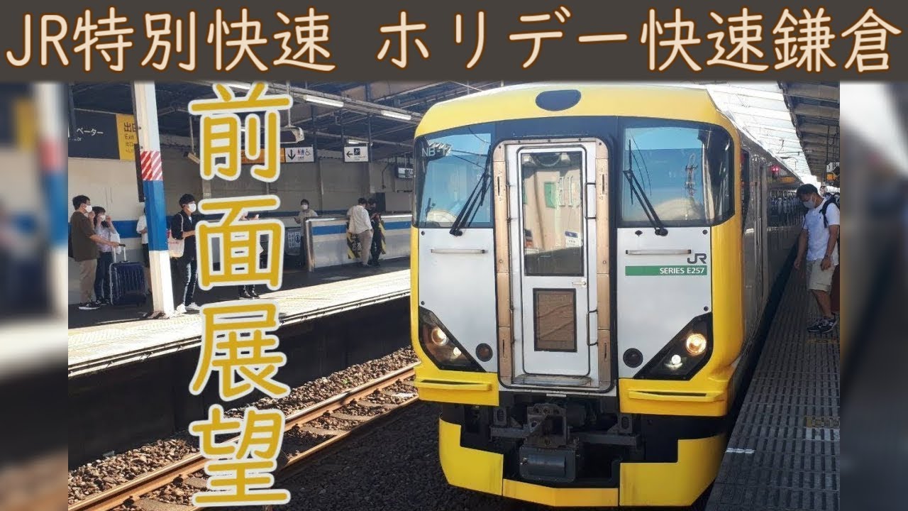 【4K前面展望】臨時ホリデー快速鎌倉[武蔵野線・東海道線・横須賀線直通](南越谷～鎌倉)E257系500番台