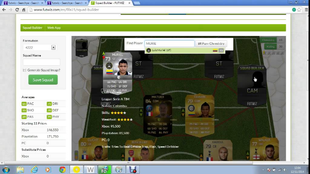 FUTWIZ - Fifa 15 Squad Builder Awesome Ibra Hybrid