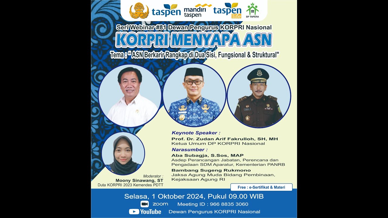 ASN Berkarir Rangkap di Dua Sisi Fungsional dan Struktural I Dewan Pengurus KORPRI Nasional