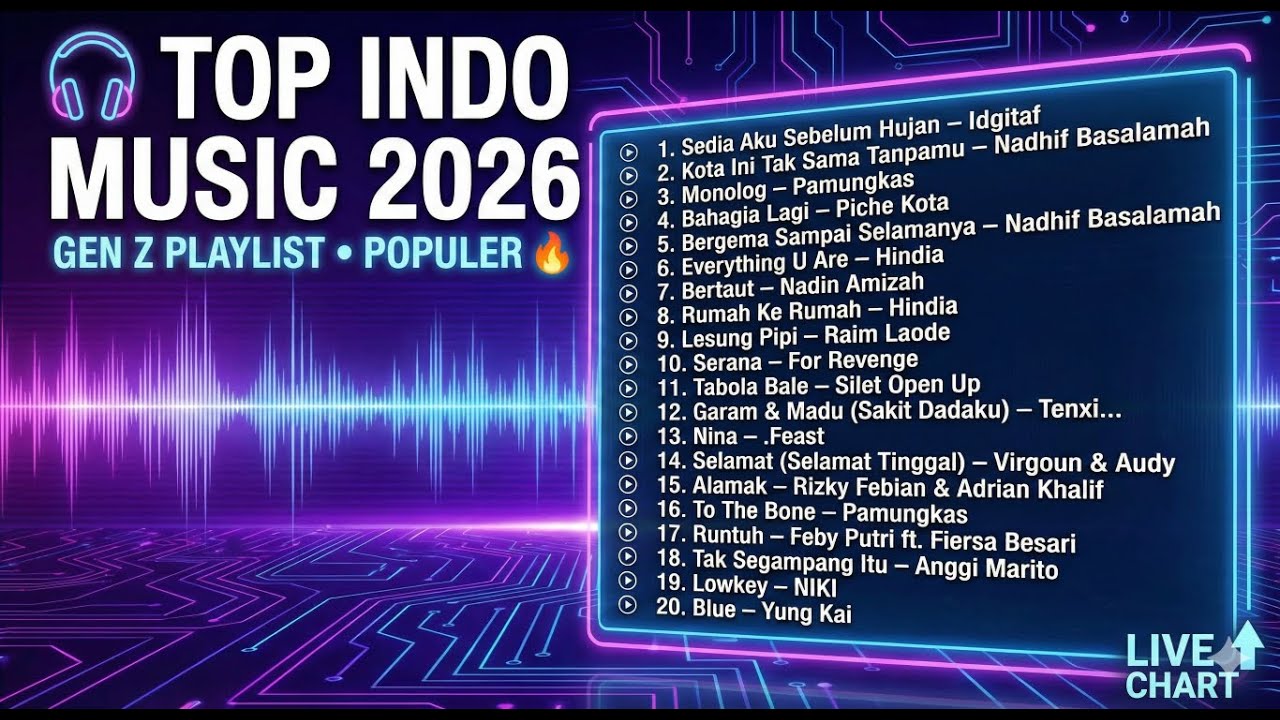 20 Lagu Paling Banyak Didengar di Indonesia 2026 | Auto Repeat! #song #songs #viral #music
