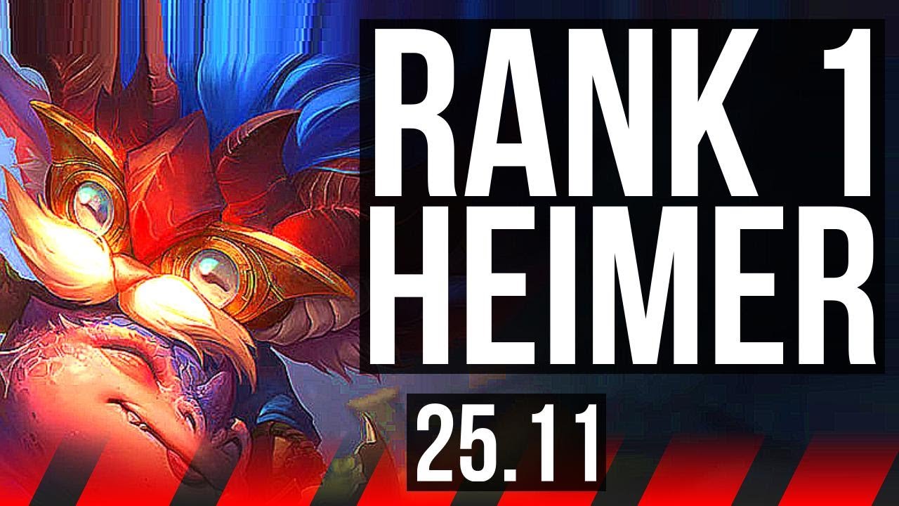 HEIMERDINGER vs SETT (TOP) | Rank 1 Heimer, 7 solo kills, 8/2/5, 800+ games | EUW Challenger | 25.11