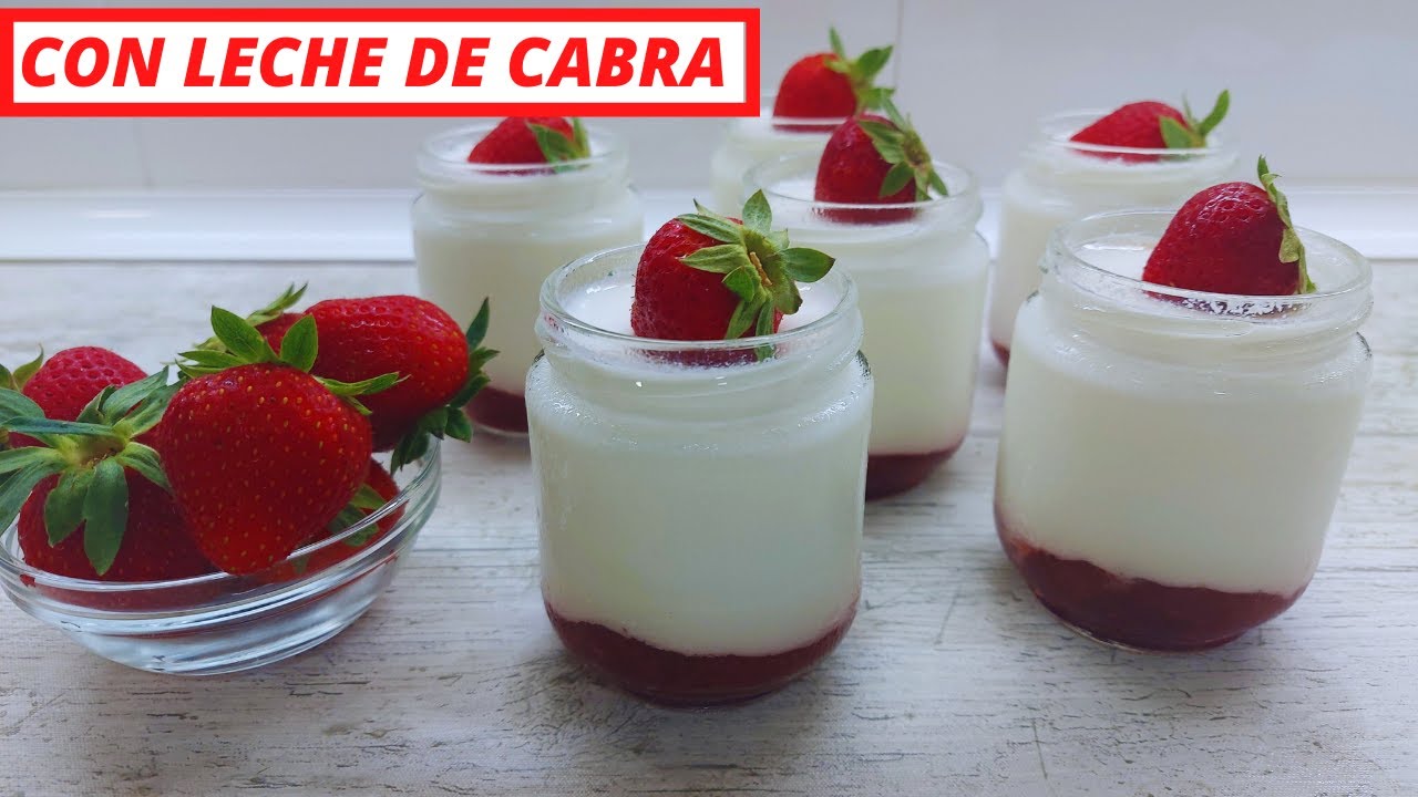 Como hacer Yogur de LECHE DE CABRA y fresas. Impresionante su sabor. En yogurtera