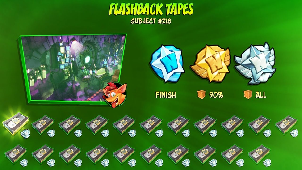 Crash Bandicoot 4: It's About Time - All 21 Flashback Tapes (Platinum)