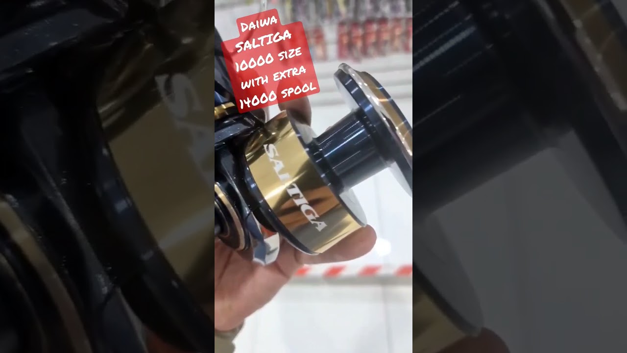 Daiwa SALTIGA 10000 size with extra 14000 spool