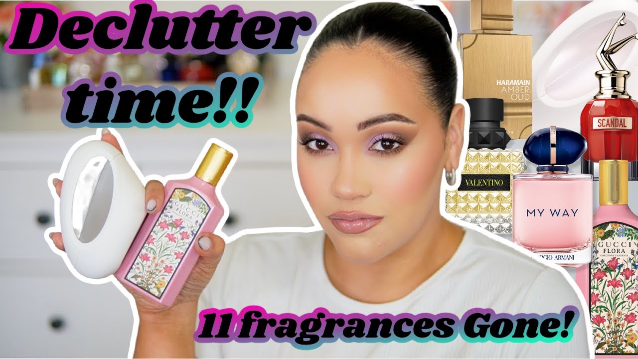 ANOTHER PERFUME DECLUTTER! 😱 DOWNSIZING MY PERFUME COLLECTION! AMY GLAM 💙