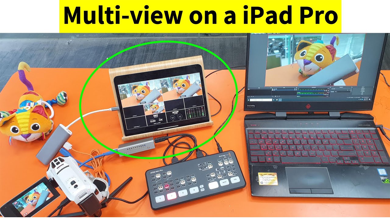 ATEM mini pro multiview  on a iPad Pro