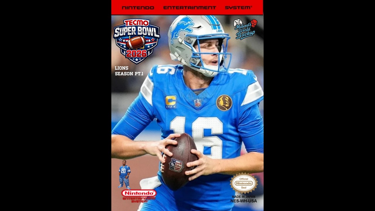 Tecmo Super Bowl 2026 Gameplay |NES| Lions vs Packers