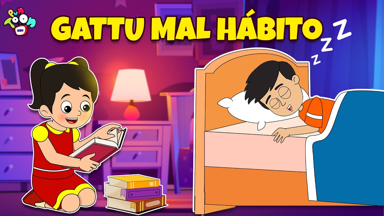 Gattu Mal hábito | Cuentos infantiles españoles | Moral Stories | PunToon Kids - Español