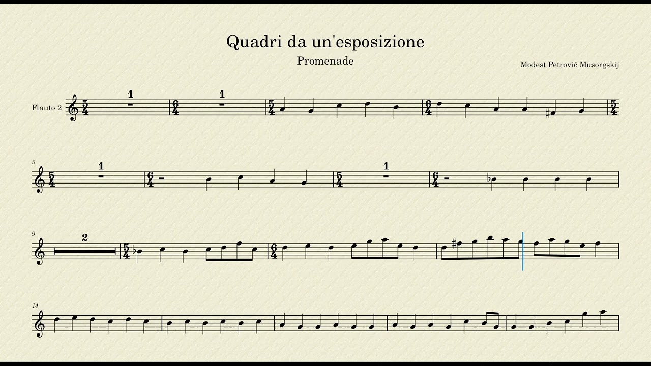 Promenade - Flauto 2 (Score)