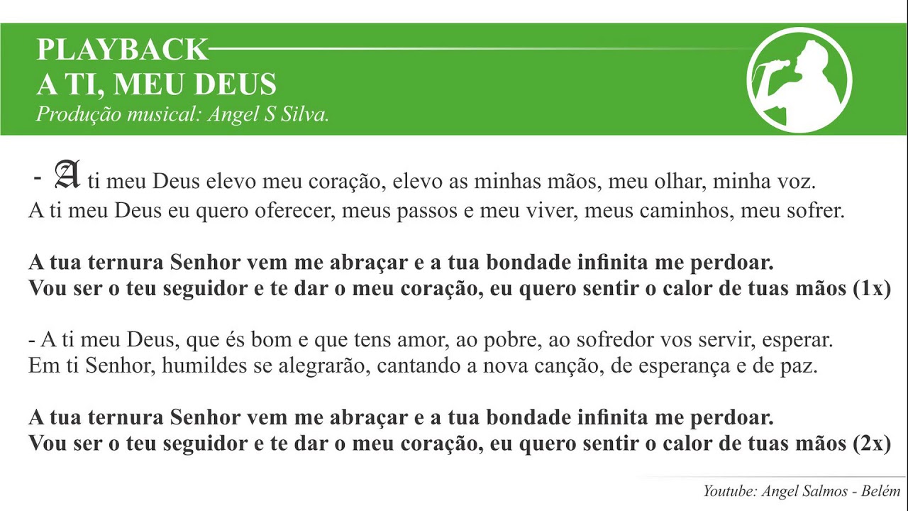 A Ti, meu Deus - PLAYBACK - Ofertório - Por Angel Salmos - Belém