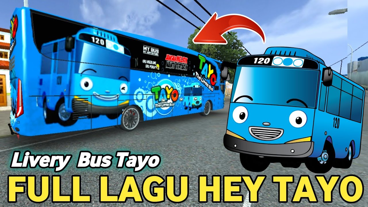 Cobain Livery Bus Tayo Bonus Telolet Lagu Hey Tayo | BUSSID Bus Simulator Indonesia