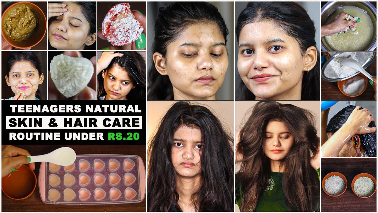 Get GLOWING SKIN & SHINY HAIR under ₹20 | Best DIY SKIN & HAIR Care | Teenagers SKIN & HAIR Care |