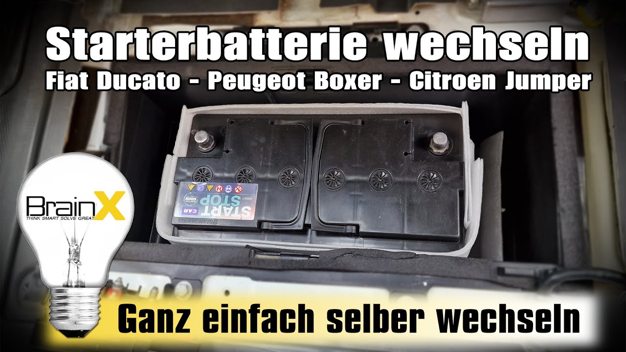 Fiat Ducato 250 StarterBatterie wechseln