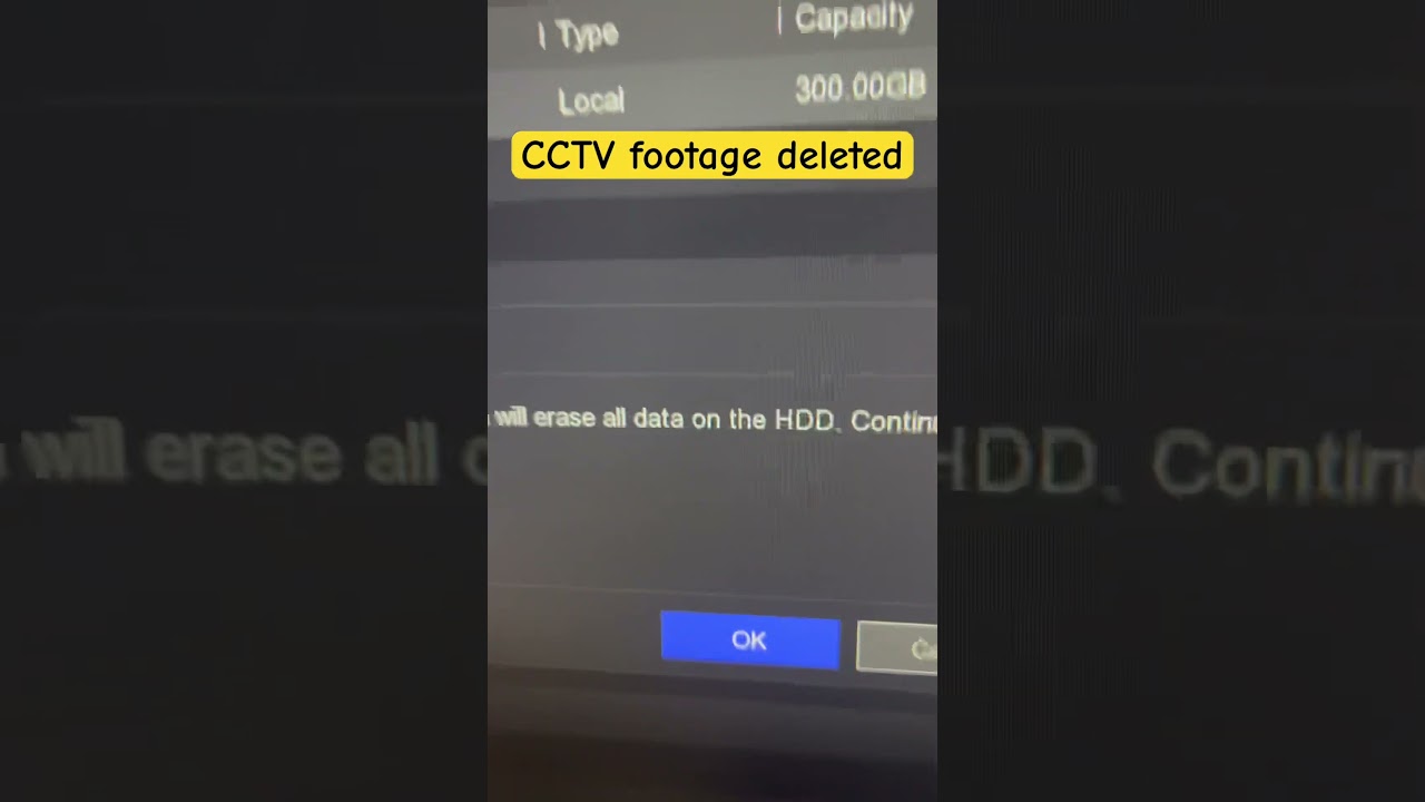 How to delete CCTV Footage ?
