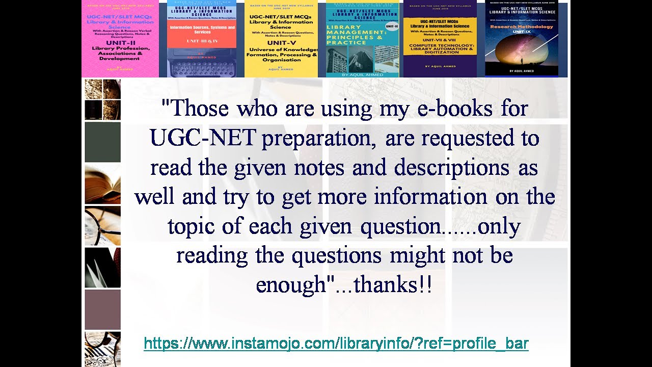 UGC-NET December 2019 Questions from My E-Books: Paper II (Library & Information Science)