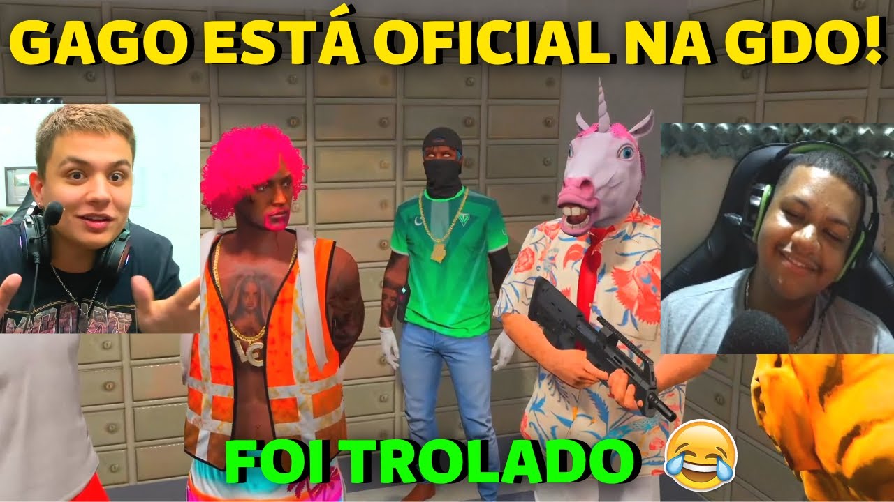 GAGO FOI SEQU3STRADO PELA GDO, DEU TRETA MAS NO FINAL PAULINHO O LOKO O CONVIDOU PRA GDO! GAGO FELIZ