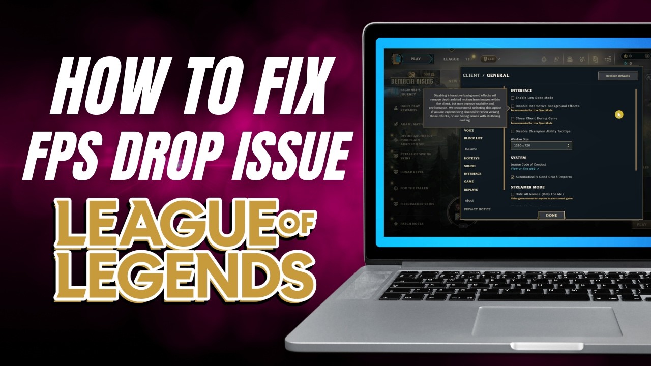 How To Fix FPS Drops in League of Legends 🎮 Boost Game Performance and Get Smoother Gameplay