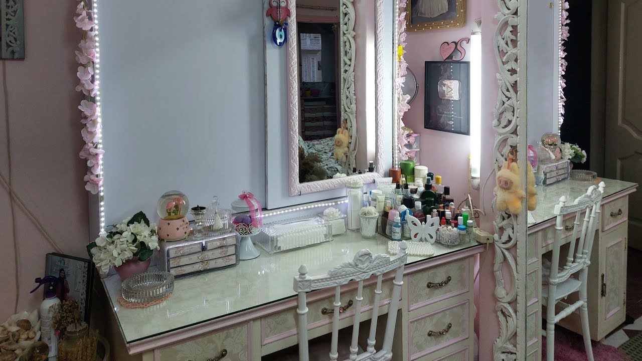 فلوق في البيت تنظيف المطبخ وتجديد وترتيب التسريحه🦋سمر احمد 