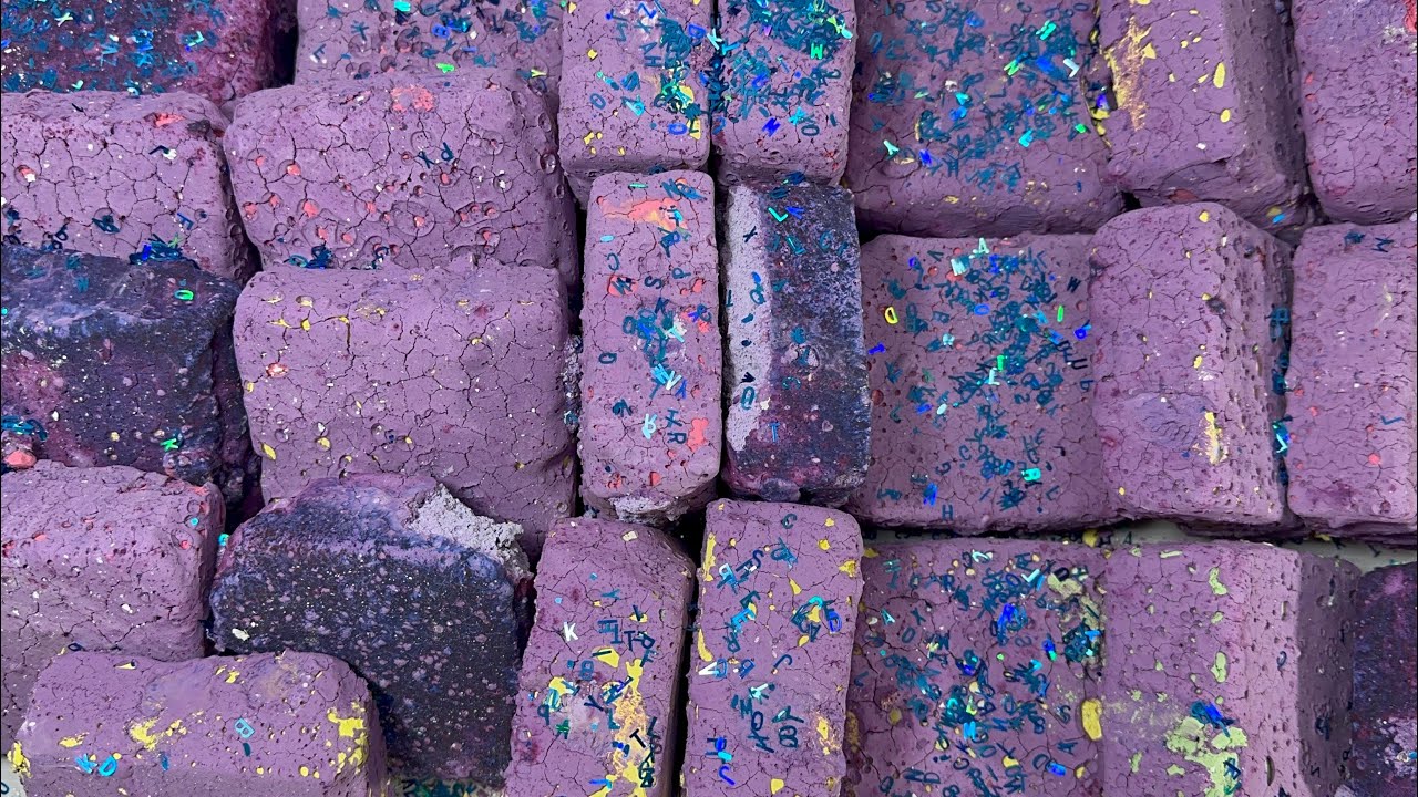 Multicolor inside blocks and purple pasted | ASMR