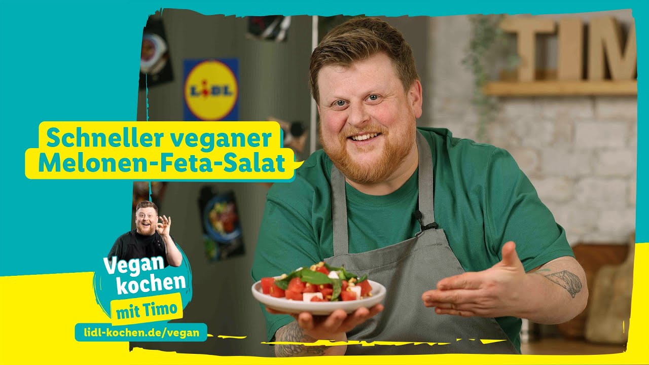 Vegan kochen mit Timo | Schneller veganer Melonen-Genie&szlig;erblock-Salat