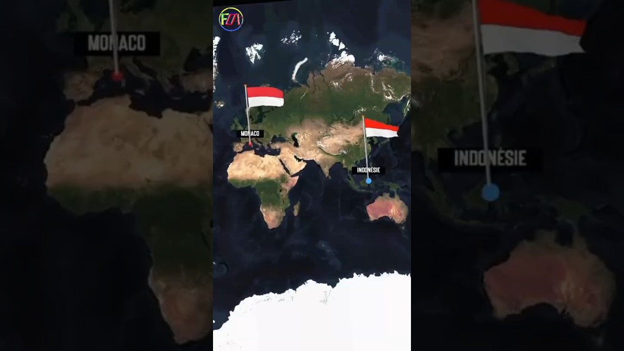 Pourquoi 🇮🇩 l'Indonésie et Monaco 🇲🇨 ont le même Drapeau 