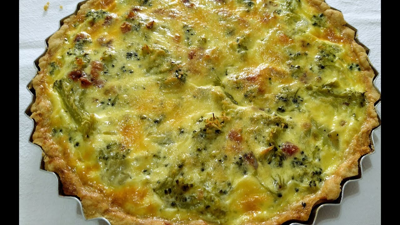 Quiche de Brócolis Com Bacon