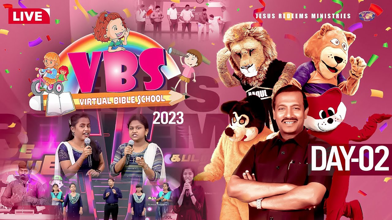 🔴🅻🅸🆅🅴 || Virtual Bible School - 2023 (VBS) - Day 2 | Jesus Redeems | May 16, 2023