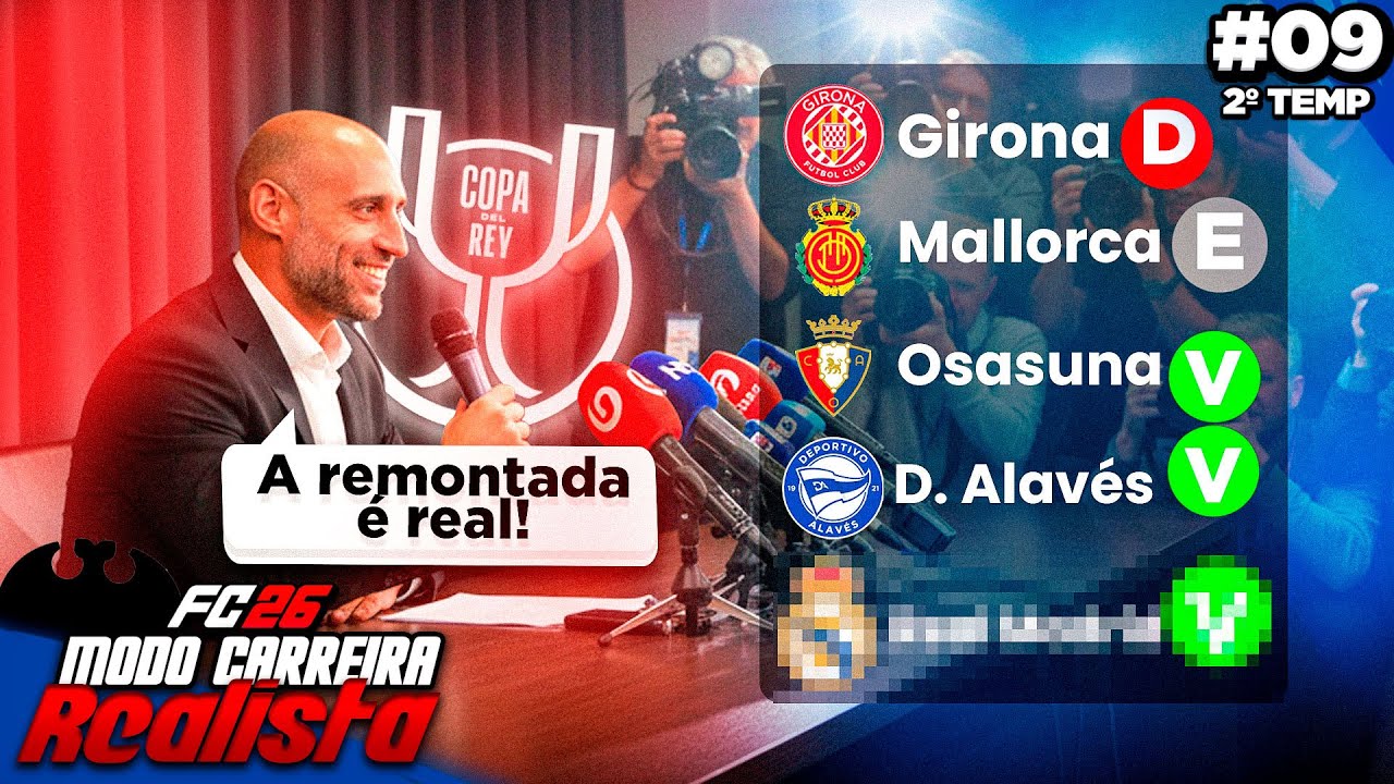 TODO JOGO É UMA FINAL! EM BUSCA DA REMONTADA DA TEMPORADA! - Modo Carreira Realista EA FC26 Parte 9
