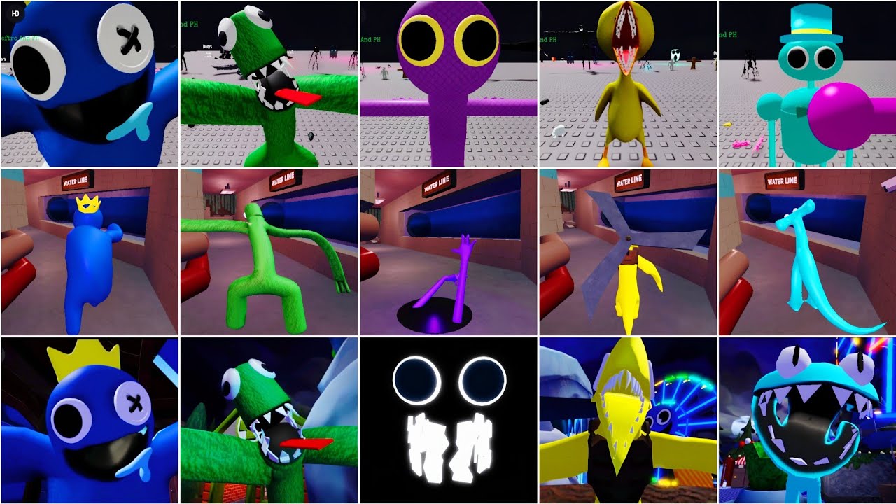 RAINBOW FRIENDS top 5  jumpscares vs CONCEPT update rainbow vs ROLEPLAY | ROBLOX