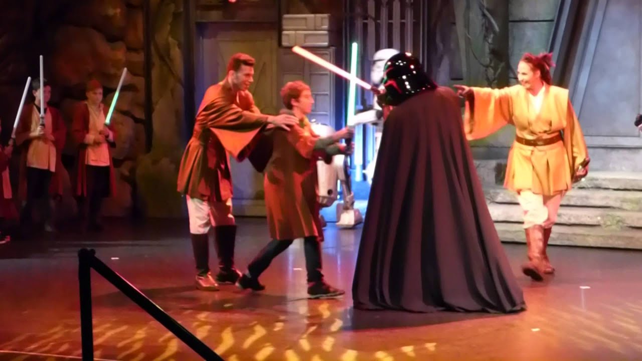 Jedi Training Academy show in Videopolis Theatre, Disneyland Paris 2015.