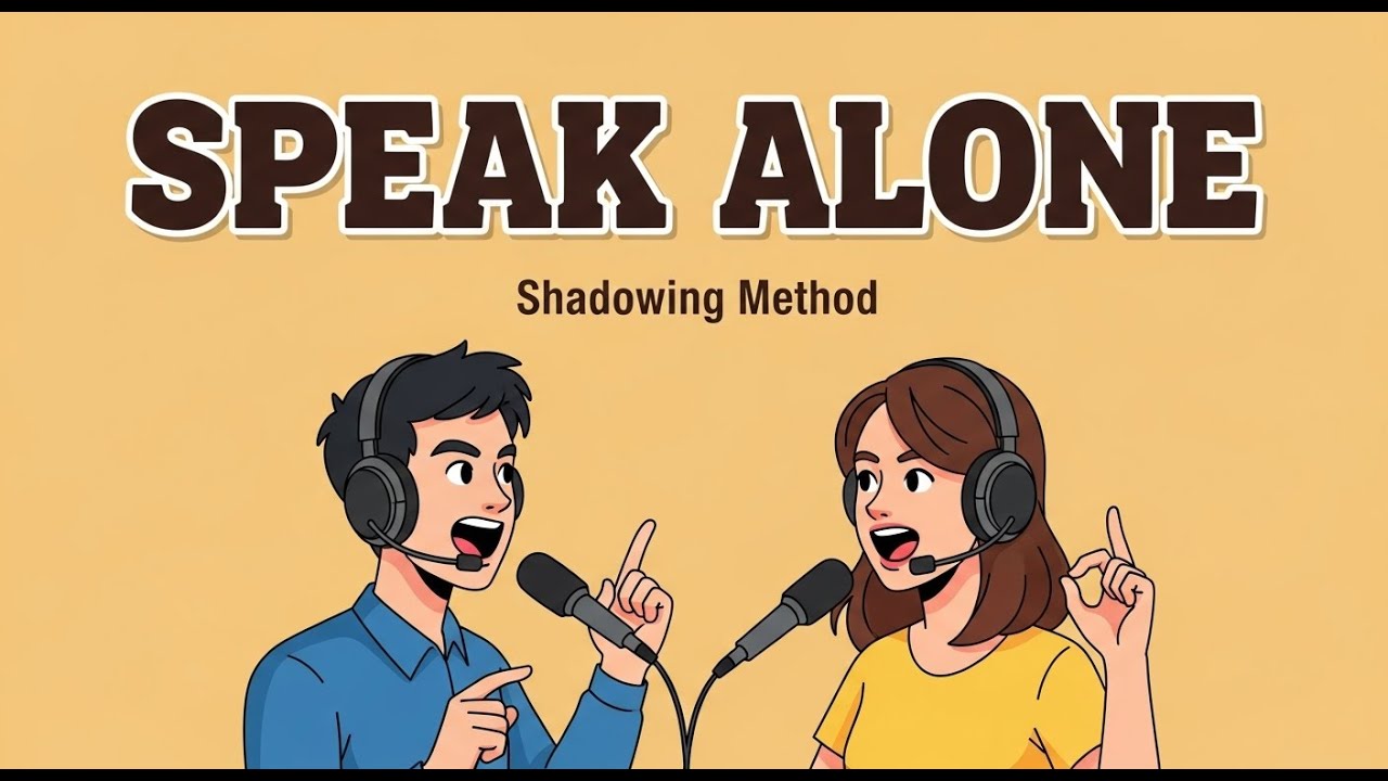 The Best Way to Practice Speaking Alone 🗣️  The Shadowing Technique  English Practice