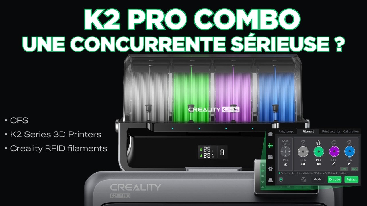 Creality K2 pro Combo enfin une alternative sérieuse ? Test et review complète imprimante 3D & CFS