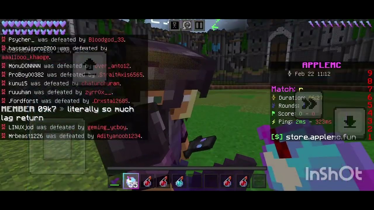 PvP on apple MC - 100 sub special 🥳