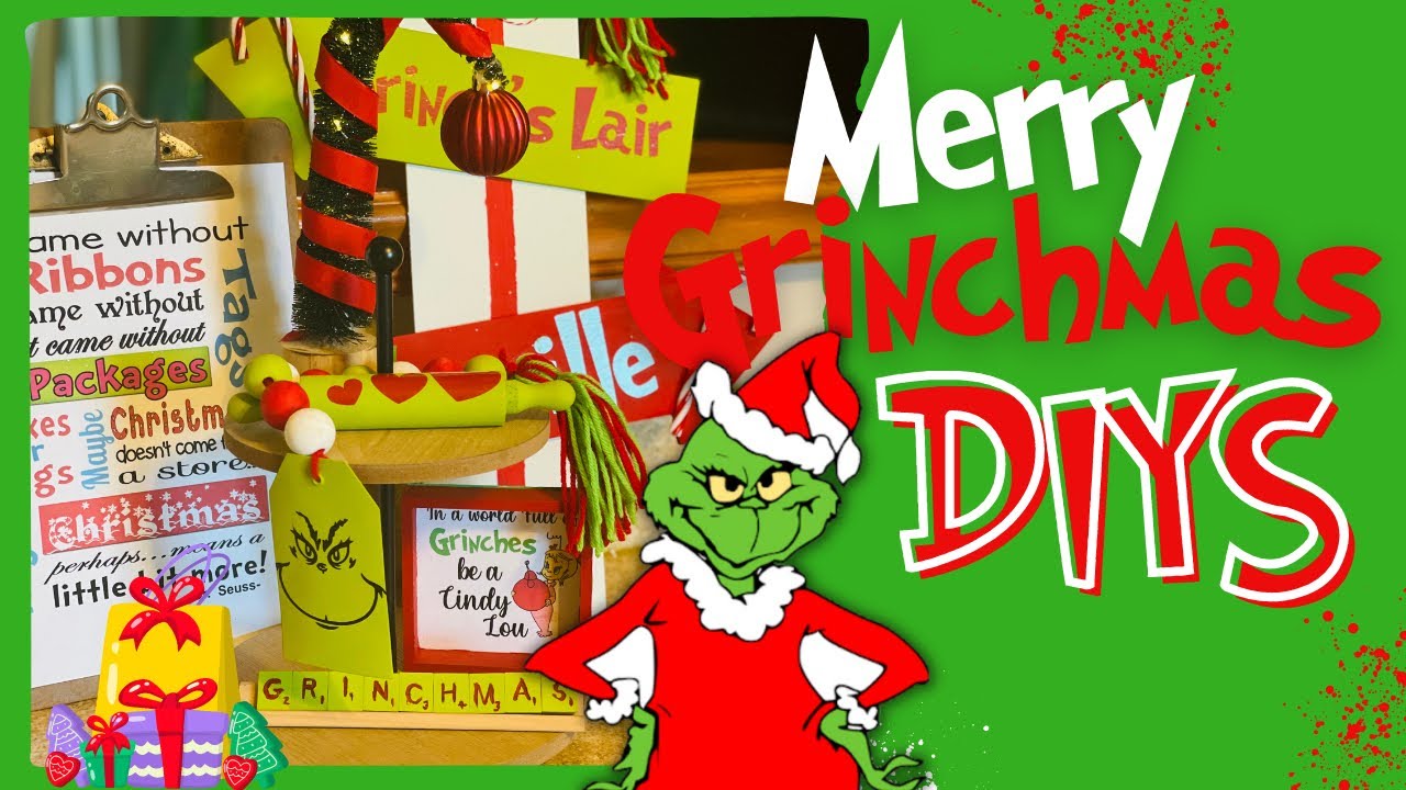 🎄 Поделки в стиле Гринча из магазина Dollar Tree 🎄 | Веселое Рождество в стиле Гринча