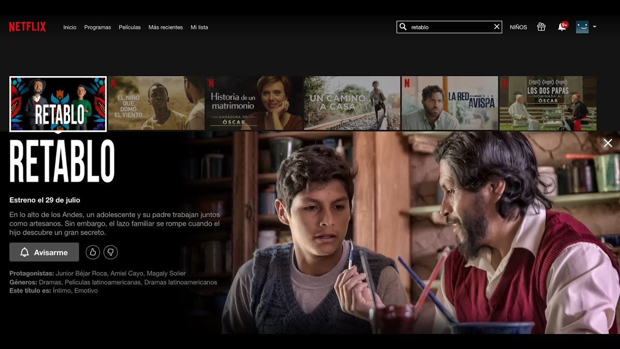 RETABLO LLEGÓ A NETFLIX Y...
