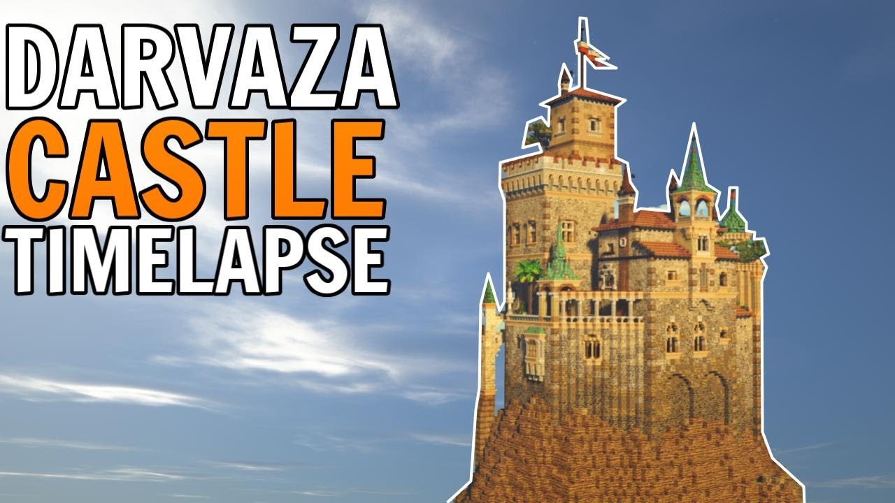 Строительство средиземноморского замка Minecraft в режиме покадровой съемки | Darvaza, часть 1