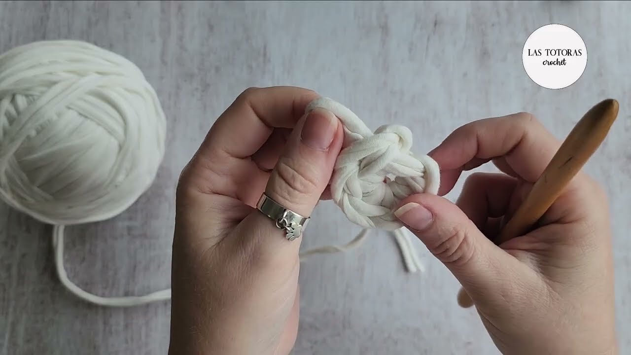 Base redonda en medio punto centrado | Las Totoras Crochet