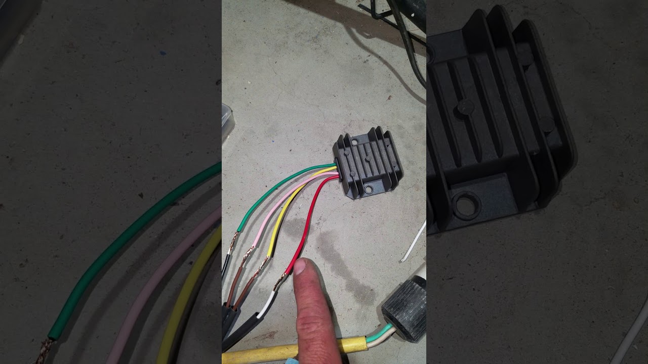 How to wire a 4 wire voltage regulator rectifier