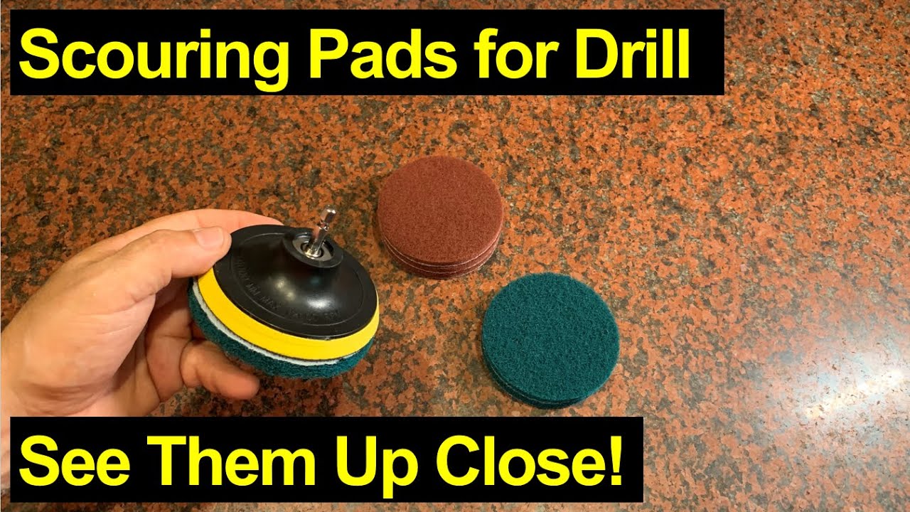 ScrubIT Drill Scouring Pads for Abrasive Cleaning of Tile and More
