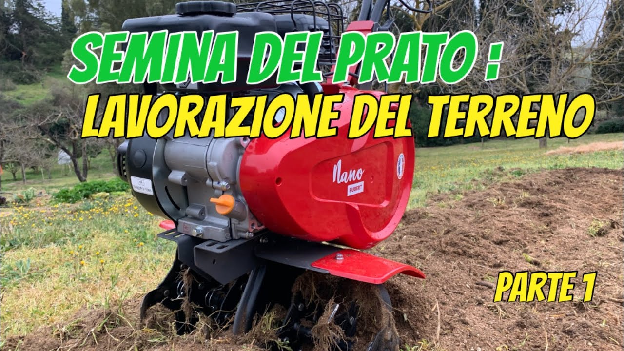 Semina del prato - Lavorazione del terreno con motozappa pubert nano - parte 1