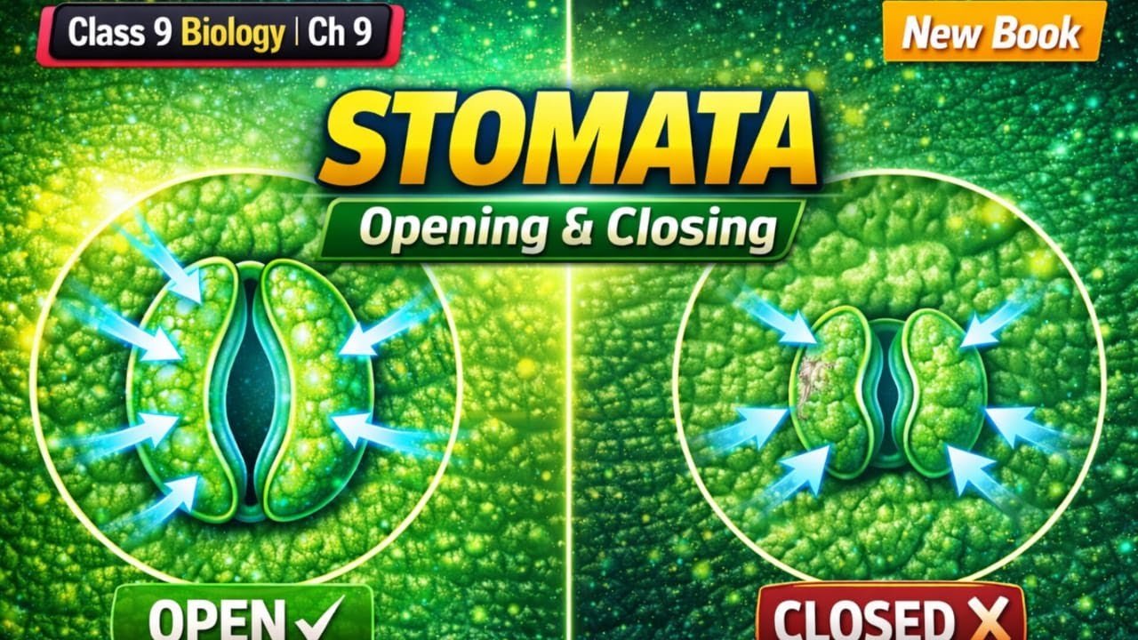 Opening & Closing of Stomata | Class 9 Biology Chapter 9 (New Book) | Explained Simply